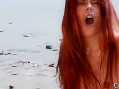 Hot Redhead Babe Coition On The Beach - Gala Brown