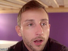 Busty Hostel Euro Sucking Dick Before Fucking On Bunkbed