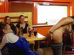 Cockhungry sluts pussybanged in public