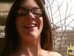 skinny MILF loves cockriding BBC outdoor