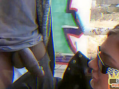 skinny MILF loves cockriding BBC outdoor