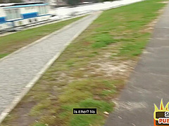 Cockhungry blondie pleasing stranger