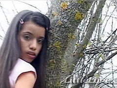 Little Lupe enjoys an outdoors solo