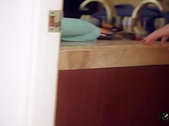 Finds Peeper Under Table - Sucks His Cock With Adira Allure