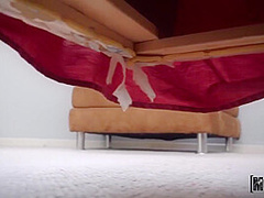 Finds Peeper Under Table - Sucks His Cock With Adira Allure