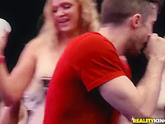 Kenna Ryan, Aspen Rose And Brick Danger In Gets Her First Public Fuck In The Club. 1080p Hd