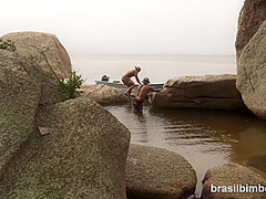 Two Guys Find Lost Latina Wanesse Boyer who can’t wait to Pay them Back at BrasilBimbos