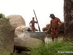 Two Guys Find Lost Latina Wanesse Boyer who can’t wait to Pay them Back at BrasilBimbos