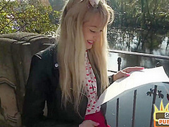 Pickedup blonde babe cockriding random