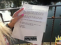 Pickedup blonde babe cockriding random