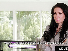 ADULT TIME - Bella Rolland Gives Up Free Use Pussy To Kira Noir During Public Wake FRENCH SUBTITLES