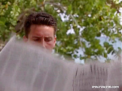 Sheila Scott Outdoors Giving Her Man a Blowjob until She Gets a Facial - Private Porn Sex Videos