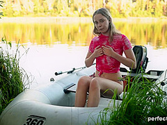 18yo Alice Flore Moaning Softly while Orgasming at Perfect18