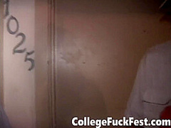 Sexy blonde fucked hard at a horny party