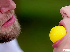 Horny Teen on the Green is a Sure Shot Hole in One GP1513