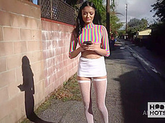 Small Tittied Babe Viva Athena Extracts All Her Hookup's Milk