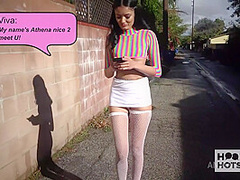 Small Tittied Babe Viva Athena Extracts All Her Hookup's Milk