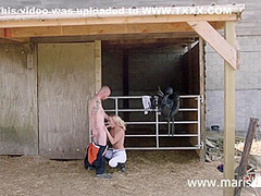 Mariska X - Tiny Blonde Fucks The Stable Guy