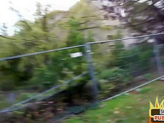 pulled blonde babe pussydriled outdoor