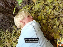 cockhungry MILF deepthroating outdoor