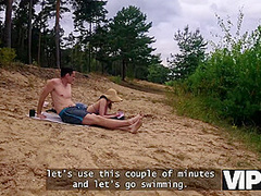 VIP4K. Anal sex by the lake after picking up a girl