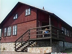 Hot busty outdoor blonde fucked on the farm