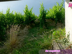 German hot brunette amateur teen outdoor fucked