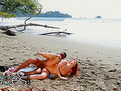 Gala Brown In Small Tit Ginger Gets Some Bbc On The Beach
