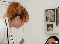 Im sucking on my milf stepmoms tits behind the doctors back