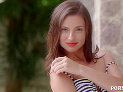 Summer Striptease: Naughty Newcomer Gets Naked Outdoors