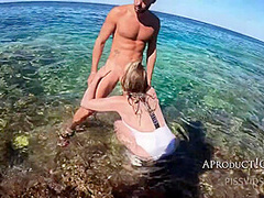 Golden Shower Deep Throat Fuck Facial By The Sea