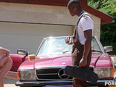 Blonde Hottie With Car Trouble Gets Slammed By BBC Mechanic GP2456