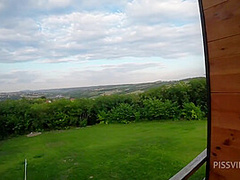 Face Cum Washed With Piss In A Forest Hideaway