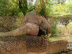 Busty babe has sweet toes, too