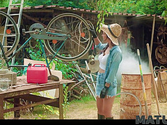 MATURE4K. Mature Czech is having fun outdoors