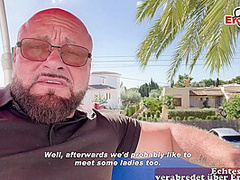 German blonde milf picked up for the EroCom userdate in the car