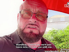 German blonde milf picked up for the EroCom userdate in the car