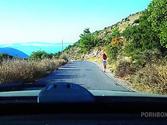 Hitchhiker Fucked And Pissed On The Road