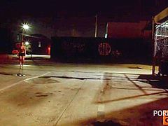 Lot Lizzard Kazumi Gets Fucked And Pissed On In The Streets Of