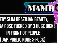 Very Slim Brazilian Beauty, Karina Rose Fucked By 3 Monster Cocks