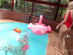 Baywatch Bitch Florane Russell 4on1 DAP DPP DP Anal anal creampie