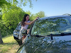 Washing My Windshield With Her Pee