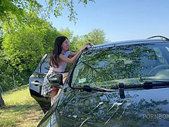 Washing My Windshield With Her Pee