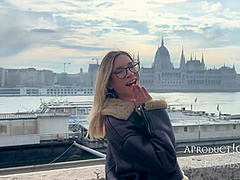 Wetting Her Jeans On The Streets Of Budapest
