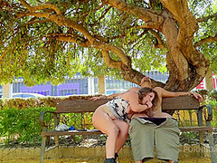 Piss Slut Fucking In The Park In The Middle Of The Day - Deepthroat