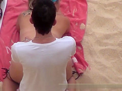 Outdoor amateur beach fuck