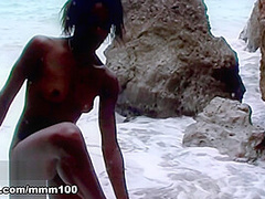 Interracial fucking at the beach with Shania a cute ebony babe - MMM100
