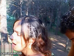 Young latina with round big tits fucked in the woods - MMM100