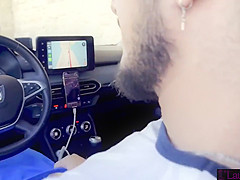 Eduard Quest And Laura Quest - Beach Trip Ended Up Swallowing Cum In The Car