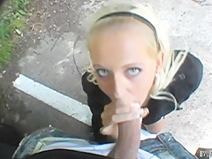 This cute amateur blonde sure had fun filming this naughty scene with her